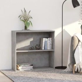 2-level gray concrete plywood bookshelf 80x30x76.5cm by , Bookcases and shelves - Ref: Foro24-801003, Price: 46,55 €, Discoun...