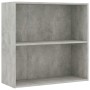 Estantería 2 niveles contrachapada gris hormigón 80x30x76,5cm de , Librerías y estanterías - Ref: Foro24-801003, Precio: 46,5...