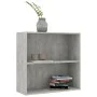 2-level gray concrete plywood bookshelf 80x30x76.5cm by , Bookcases and shelves - Ref: Foro24-801003, Price: 45,90 €, Discoun...