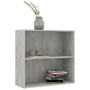 Estantería 2 niveles contrachapada gris hormigón 80x30x76,5cm de , Librerías y estanterías - Ref: Foro24-801003, Precio: 46,5...