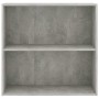 Estantería 2 niveles contrachapada gris hormigón 80x30x76,5cm de , Librerías y estanterías - Ref: Foro24-801003, Precio: 46,5...