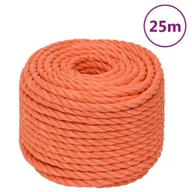 Orange 16 mm 25 m polypropylene work rope by , Ropes and metal cords - Ref: Foro24-152947, Price: 23,99 €, Discount: %