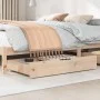 Cajones debajo de cama con ruedas 2 uds madera maciza de pino de , Cajones de almacenaje doméstico - Ref: Foro24-850923, Prec...