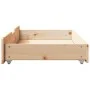 Cajones debajo de cama con ruedas 2 uds madera maciza de pino de , Cajones de almacenaje doméstico - Ref: Foro24-850923, Prec...