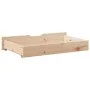 Cajones debajo de cama con ruedas 2 uds madera maciza de pino de , Cajones de almacenaje doméstico - Ref: Foro24-850923, Prec...