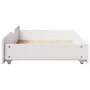 Cajones debajo cama con ruedas 2 uds madera maciza pino blanco de , Cajones de almacenaje doméstico - Ref: Foro24-850921, Pre...