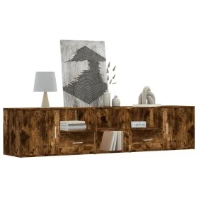 Eckschrank aus geräucherter Eichen-Ingenieurholz 200x40x45 cm. von , Schränke und Lagerung - Ref: Foro24-3307832, Preis: 124,...