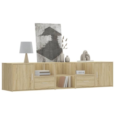 Eckschrank aus Sonoma-Eiche, 200x40x45 cm, aus Ingenieurholz. von , Schränke und Lagerung - Ref: Foro24-3307830, Preis: 125,9...