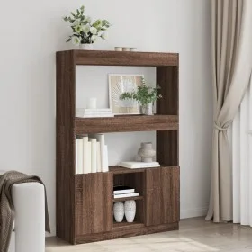Hoher Schrank aus Eichenholzoptik Spanplatte, braun, 92x33x140 cm. von , Bücherregale und Regale - Ref: Foro24-3309615, Preis...