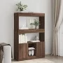 Aparador alto madera de ingeniería roble marrón 92x33x140 cm de , Librerías y estanterías - Ref: Foro24-3309615, Precio: 94,1...