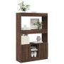 Aparador alto madera de ingeniería roble marrón 92x33x140 cm by , Bookcases and shelves - Ref: Foro24-3309615, Price: 95,26 €...