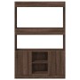 Hoher Schrank aus Eichenholzoptik Spanplatte, braun, 92x33x140 cm. von , Bücherregale und Regale - Ref: Foro24-3309615, Preis...