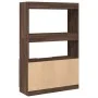 Aparador alto madera de ingeniería roble marrón 92x33x140 cm de , Librerías y estanterías - Ref: Foro24-3309615, Precio: 94,1...