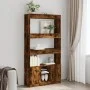 Aparador alto madera de ingeniería roble ahumado 92x33x180 cm de , Librerías y estanterías - Ref: Foro24-3309622, Precio: 109...