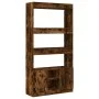 Aparador alto madera de ingeniería roble ahumado 92x33x180 cm de , Librerías y estanterías - Ref: Foro24-3309622, Precio: 109...