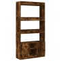 Aparador alto madera de ingeniería roble ahumado 92x33x180 cm by , Bookcases and shelves - Ref: Foro24-3309622, Price: 110,81...
