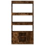 Aparador alto madera de ingeniería roble ahumado 92x33x180 cm by , Bookcases and shelves - Ref: Foro24-3309622, Price: 110,81...