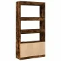 Aparador alto madera de ingeniería roble ahumado 92x33x180 cm de , Librerías y estanterías - Ref: Foro24-3309622, Precio: 109...
