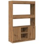Aparador alto madera de ingeniería roble artesanal 92x33x140 cm by , Bookcases and shelves - Ref: Foro24-3309617, Price: 93,0...
