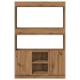 Aparador alto madera de ingeniería roble artesanal 92x33x140 cm by , Bookcases and shelves - Ref: Foro24-3309617, Price: 93,0...