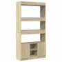 Aparador alto madera de ingeniería roble Sonoma 92x33x180 cm de , Librerías y estanterías - Ref: Foro24-3309620, Precio: 104,...