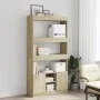 Aparador alto madera de ingeniería roble Sonoma 92x33x180 cm de , Librerías y estanterías - Ref: Foro24-3309620, Precio: 104,...