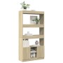 Aparador alto madera de ingeniería roble Sonoma 92x33x180 cm by , Bookcases and shelves - Ref: Foro24-3309620, Price: 106,25 ...