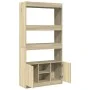 Aparador alto madera de ingeniería roble Sonoma 92x33x180 cm de , Librerías y estanterías - Ref: Foro24-3309620, Precio: 104,...