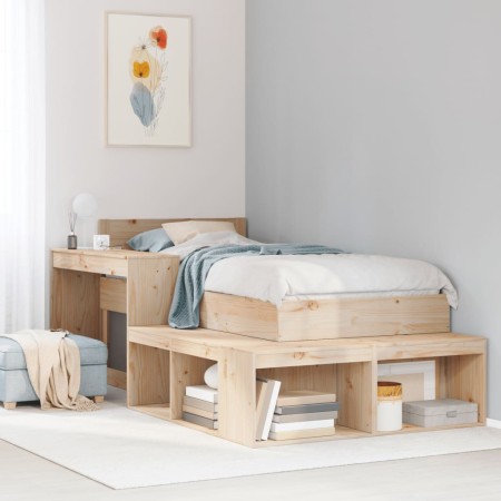 Massives Kiefernholz-Schreibtischmöbel 222x107x75 cm von , Nachttische - Ref: Foro24-855756, Preis: 132,65 €, Rabatt: %