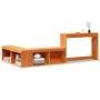 Mueble con escritorio madera maciza pino marrón 232x112x75 cm de , Mesitas de noche - Ref: Foro24-855761, Precio: 168,07 €, D...