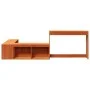 Mueble con escritorio madera maciza pino marrón 232x112x75 cm de , Mesitas de noche - Ref: Foro24-855761, Precio: 168,07 €, D...