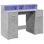 Escritorio con LED madera ingeniería gris hormigón 120x55x91 cm by , Desks - Ref: Foro24-3309414, Price: 216,01 €, Discount: %