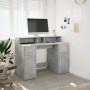 Escritorio con LED madera ingeniería gris hormigón 120x55x91 cm by , Desks - Ref: Foro24-3309414, Price: 216,01 €, Discount: %
