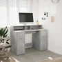 Schreibtisch mit LED-Beleuchtung, Holzoptik in Grau-Beton, 120x55x91 cm. von , Schreibtische - Ref: Foro24-3309414, Preis: 21...
