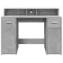 Schreibtisch mit LED-Beleuchtung, Holzoptik in Grau-Beton, 120x55x91 cm. von , Schreibtische - Ref: Foro24-3309414, Preis: 21...
