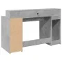 Escritorio con LED madera ingeniería gris hormigón 140x55x91 cm de , Escritorios - Ref: Foro24-3309423, Precio: 201,13 €, Des...