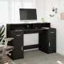 Schreibtisch mit LED-Beleuchtung, schwarzes Ingenieurholz, 140x55x91 cm. von , Schreibtische - Ref: Foro24-3309421, Preis: 28...