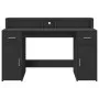 Schreibtisch mit LED-Beleuchtung, schwarzes Ingenieurholz, 140x55x91 cm. von , Schreibtische - Ref: Foro24-3309421, Preis: 28...