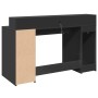 Escritorio con luz LED madera ingeniería negro 140x55x91 cm by , Desks - Ref: Foro24-3309421, Price: 277,79 €, Discount: %