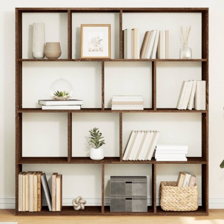 Estantería de madera de ingeniería marrón roble 132x29x141,5 cm by , Bookcases and shelves - Ref: Foro24-3310313, Price: 122,...