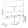 Estantería de madera de ingeniería marrón roble 132x29x141,5 cm by , Bookcases and shelves - Ref: Foro24-3310313, Price: 122,...