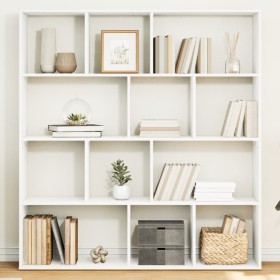 Estantería librería madera de ingeniería blanca 132x29x141,5 cm by , Bookcases and shelves - Ref: Foro24-3310307, Price: 139,...