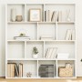 Estantería librería madera de ingeniería blanca 132x29x141,5 cm by , Bookcases and shelves - Ref: Foro24-3310307, Price: 139,...