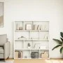 Estantería librería madera de ingeniería blanca 132x29x141,5 cm by , Bookcases and shelves - Ref: Foro24-3310307, Price: 139,...