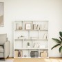 Estantería librería madera de ingeniería blanca 132x29x141,5 cm by , Bookcases and shelves - Ref: Foro24-3310307, Price: 139,...