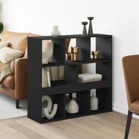 Raumteiler aus schwarzem Ingenieurholz 100x33x94,5 cm von , Bücherregale und Regale - Ref: Foro24-3309511, Preis: 104,35 €, R...