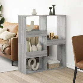 Raumteiler aus Sonoma-Grau Holz 100x33x115 cm von , Bücherregale und Regale - Ref: Foro24-3309551, Preis: 73,77 €, Rabatt: %