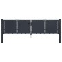 Anthrazitgraue Gartentür aus Stahl 300x75 cm von , Gartentore - Ref: Foro24-144523, Preis: 332,57 €, Rabatt: %