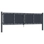 Anthrazitgraue Gartentür aus Stahl 300x75 cm von , Gartentore - Ref: Foro24-144523, Preis: 332,57 €, Rabatt: %