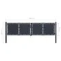 Puerta de jardín de acero gris antracita 300x75 cm de , Puertas de jardín - Ref: Foro24-144523, Precio: 326,19 €, Descuento: %